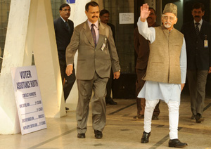 VP Hamid Ansari votes