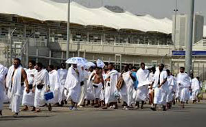 Haj pilgrims in Mina