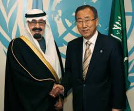 King Abdullah with Ban Ki Moon