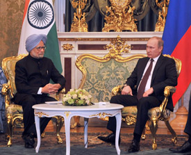 Manmohan Putin talks