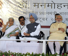 Manmohan with Modi