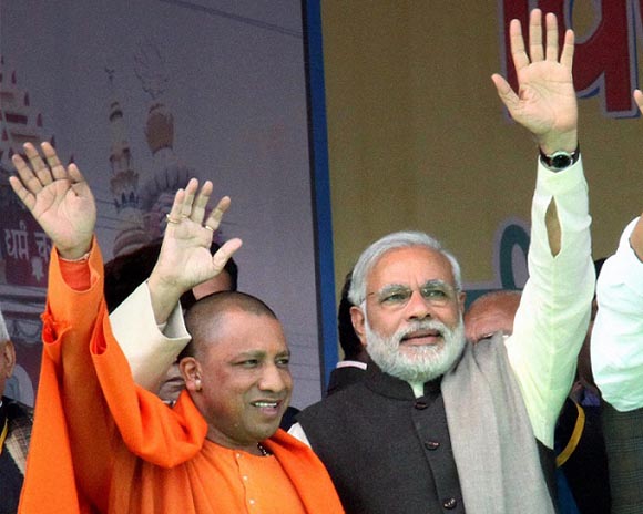 Modi with Yogi