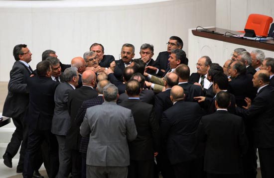Turkey Parliament Brawl
