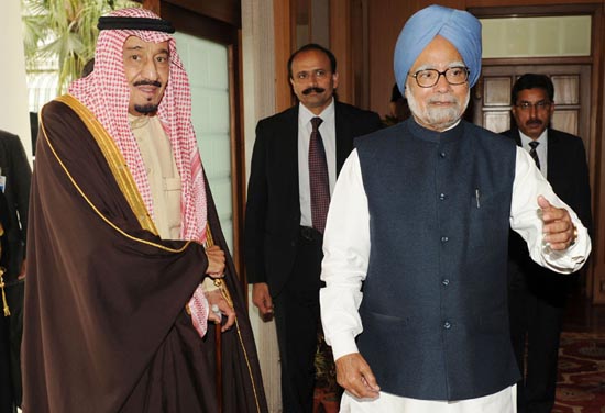 Crown Prince Salman with Prime Minister Manmohan Singh