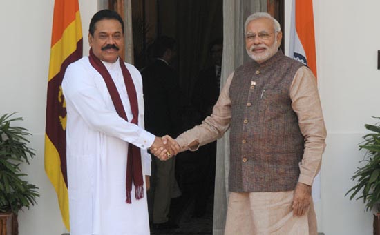 Modi with Sri Lanka President