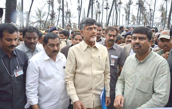 Naidu at blast site