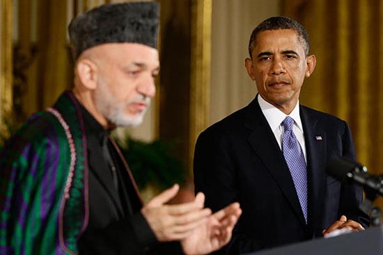 Hamid Karzai with Obama