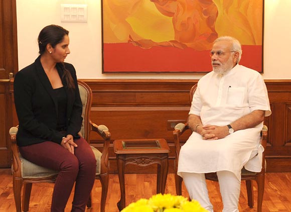 Modi with Sania Mirza