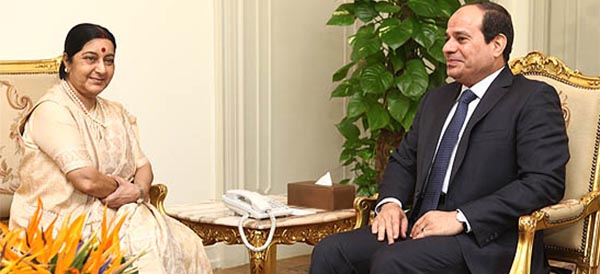 Sushma with al Sisi