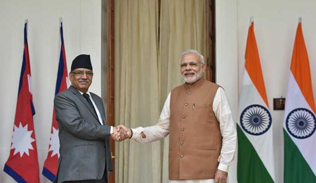 Modi with Prachanda