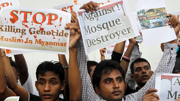 Protest against Myanmar