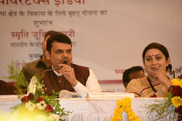 Devendra Fadnavis with Smriti Irani