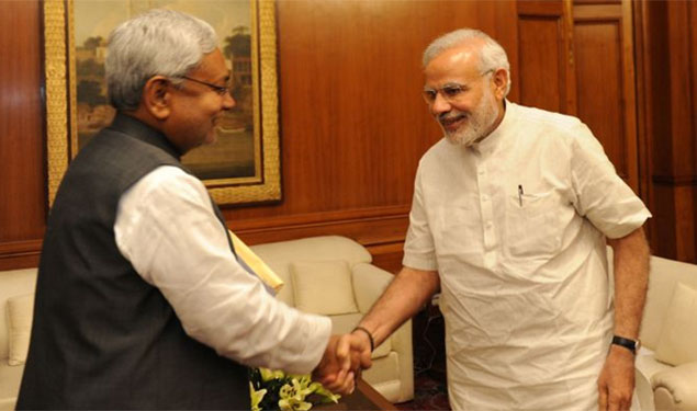 Nitish Kumar with Modi