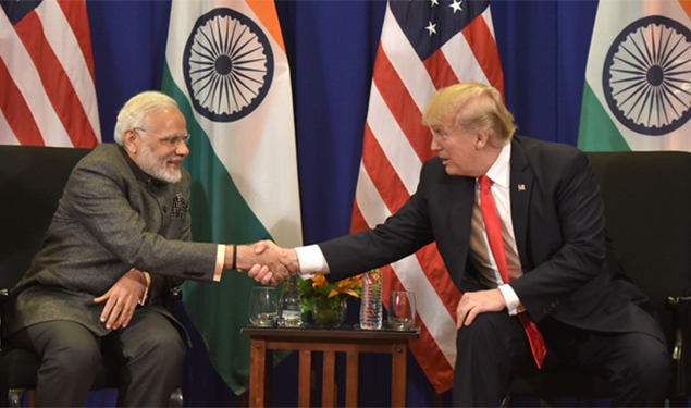 Modi Trump Handshake
