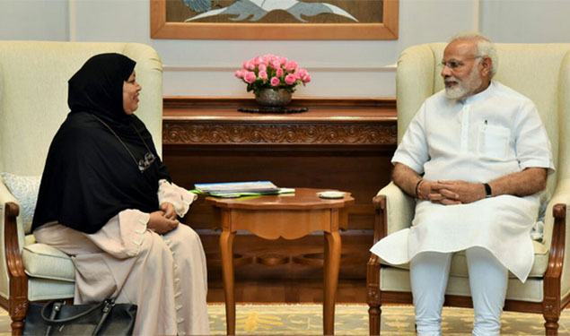 Modi with Muslim Women