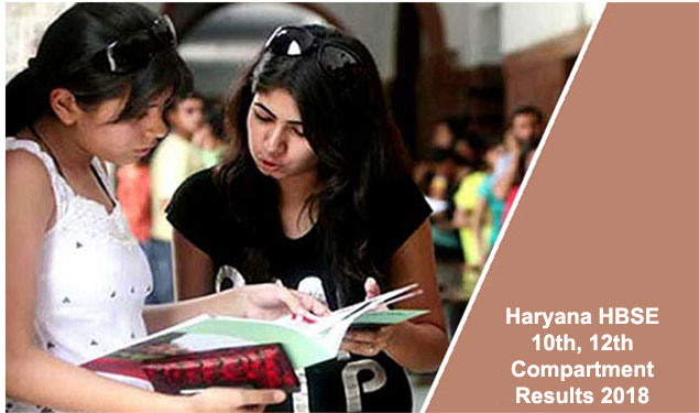 Haryana 10th, 12th Compartment Result 2018