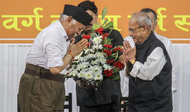 Pranab at RSS Headquarters
