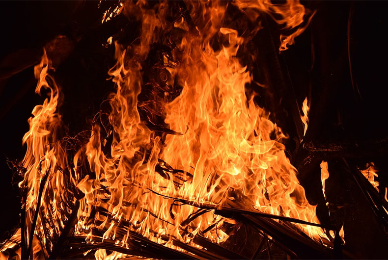 Rape victim set on fire