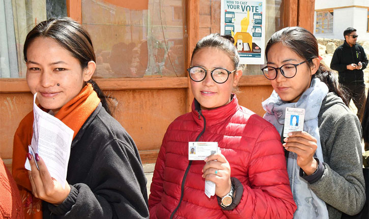 5th Phase Voting Percentage