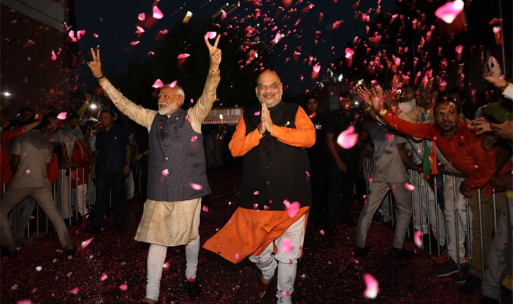 Modi AMit Shah Victory March