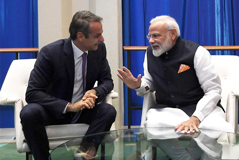 Modi with Greece PM