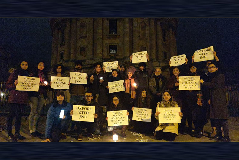 Oxford University Protest over JNU violence