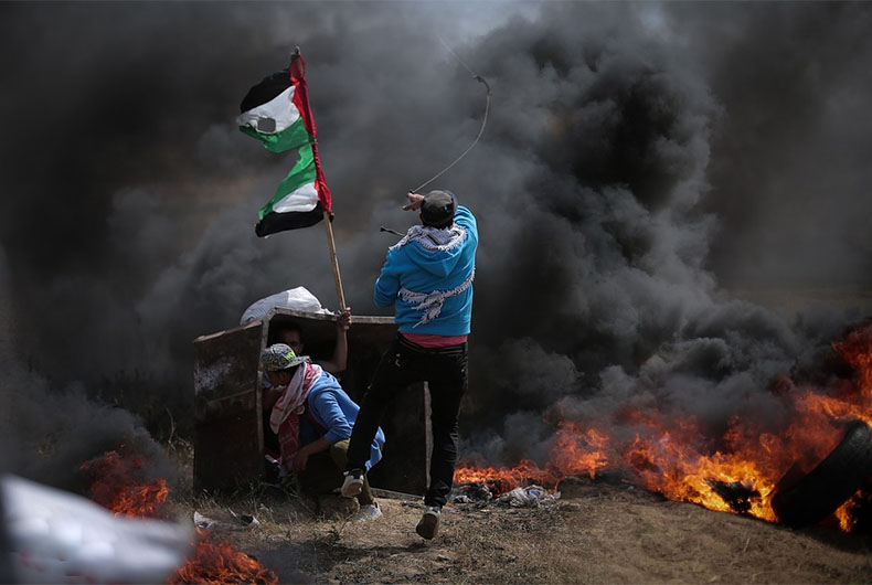 Protest against Trump Mid East Plan