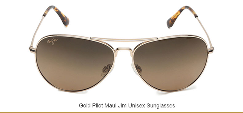 Gold Pilot Maui Jim Unisex Sunglasses