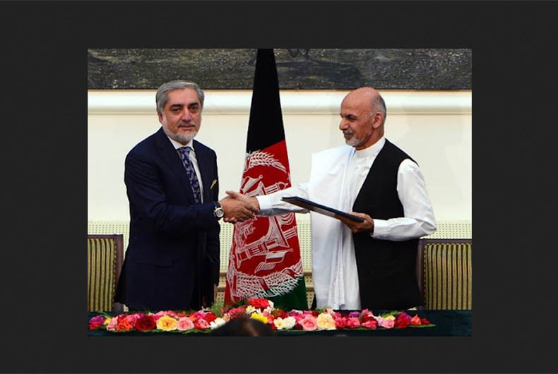 Abdullah Abdullah with Ashraf Ghani