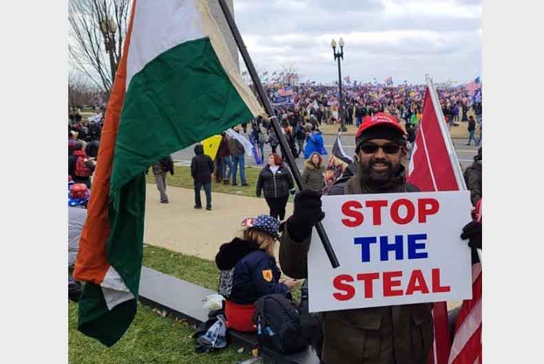 Indian Flag at pro Trump rally