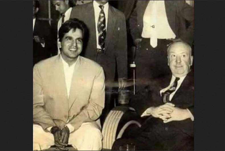 Dilip Kumar with Alfred Hitchcock