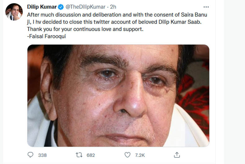 Dilip Kumar Twitter Account