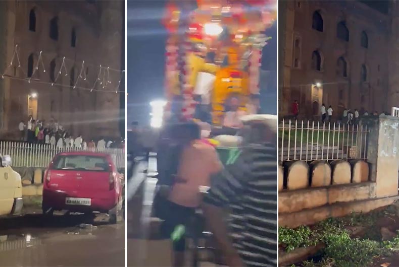 Watch: Hindu extremists storm heritage Masjid-Madrasa in Bidar, perform puja
