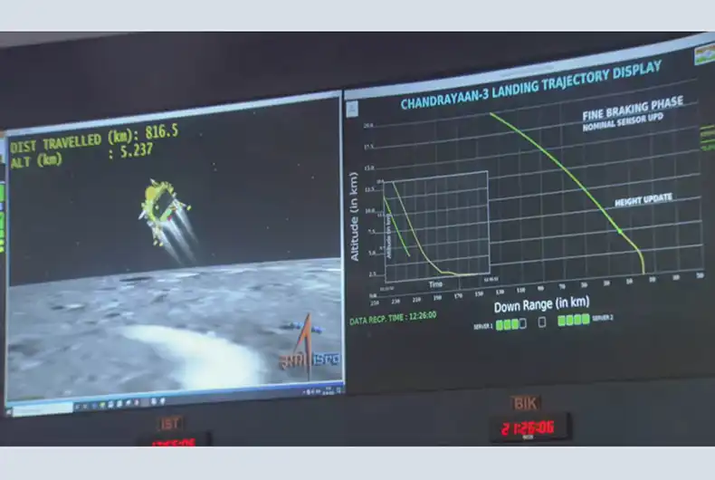 In Pictures: Final Moments of Chandrayaan-3 Landing on Moon