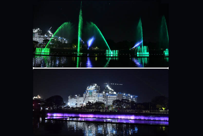India's Longest Musical Fountains Brighten Up Hussain Sagar