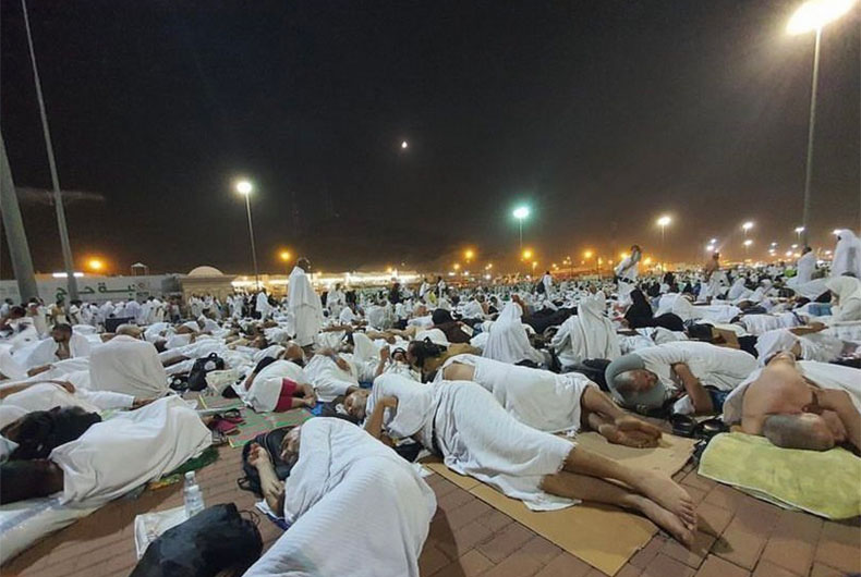 Hajj Pilgrims in Muzdalifah
