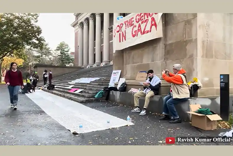 Defiant Harvard students now write names of all Gaza victims near Widener Library