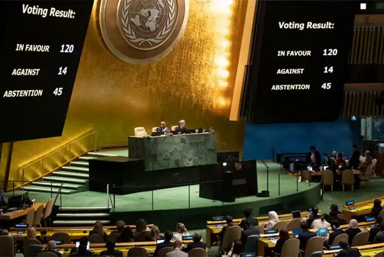 120 vote for Gaza Truce Resolution at United Nations; India abstains; US, allies oppose