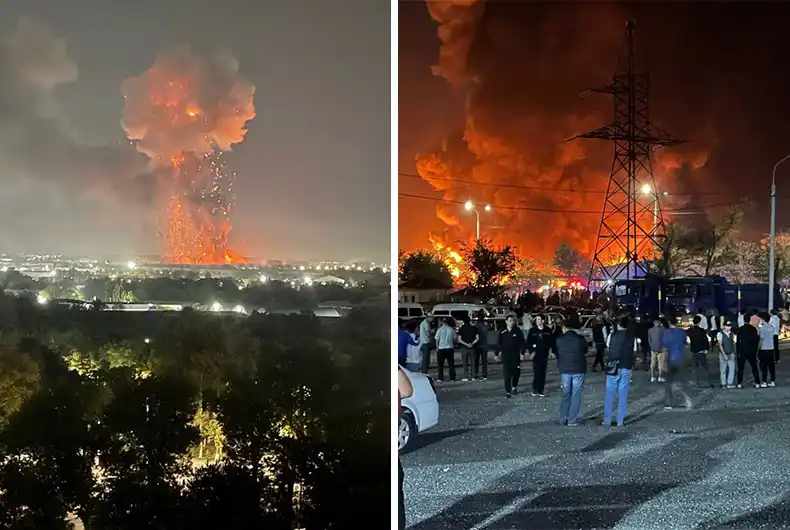 Blast in warehouse full of electric cars, batteries near Tashkent Airport