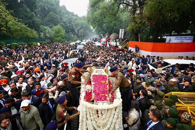 In Pictures: India Bids Farewell to Dr Manmohan Singh