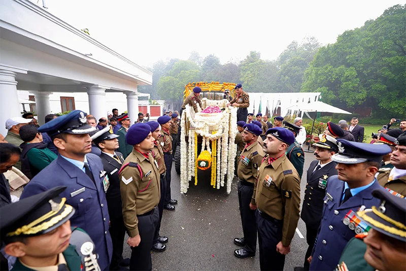 In Pictures: India Bids Farewell to Dr Manmohan Singh