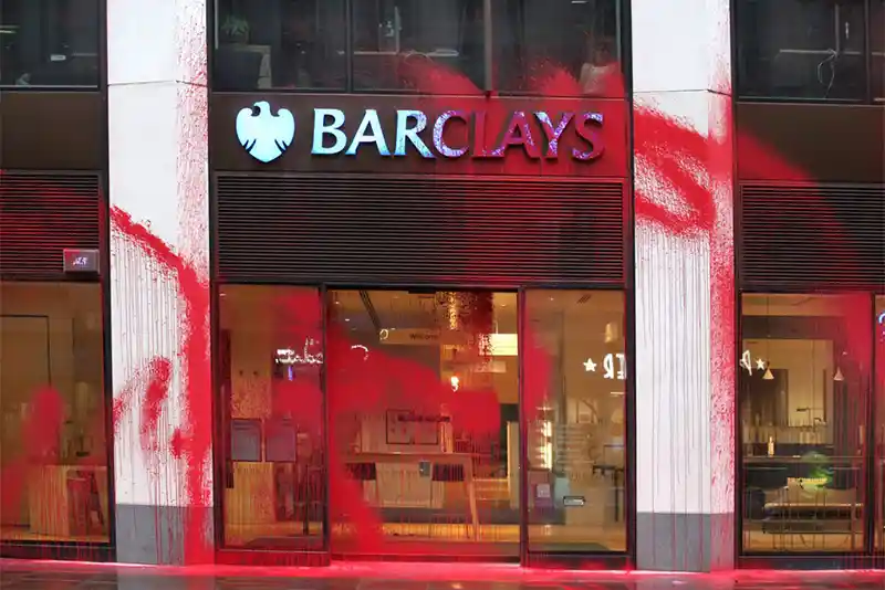 Funding Genocide: 20 Barclays’ branches targeted across UK, Scotland