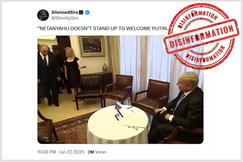 Fact Check: Netanyahu doesn’t stand up to welcome Putin