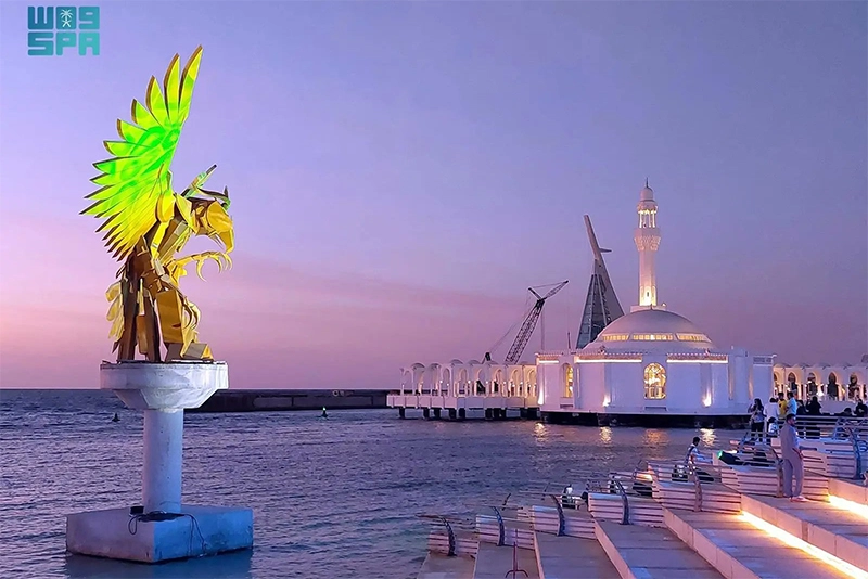 Jeddah's Floating Mosque is a modern Islamic architectural masterpiece