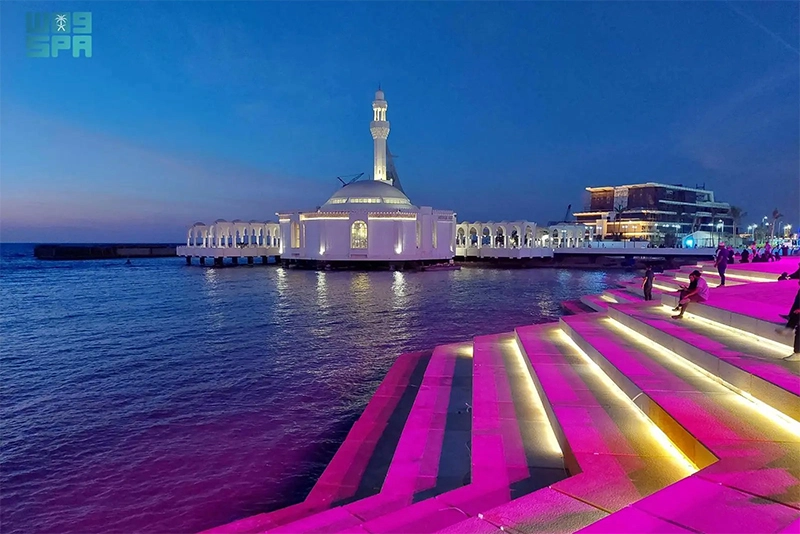 Jeddah's Floating Mosque is a modern Islamic architectural masterpiece