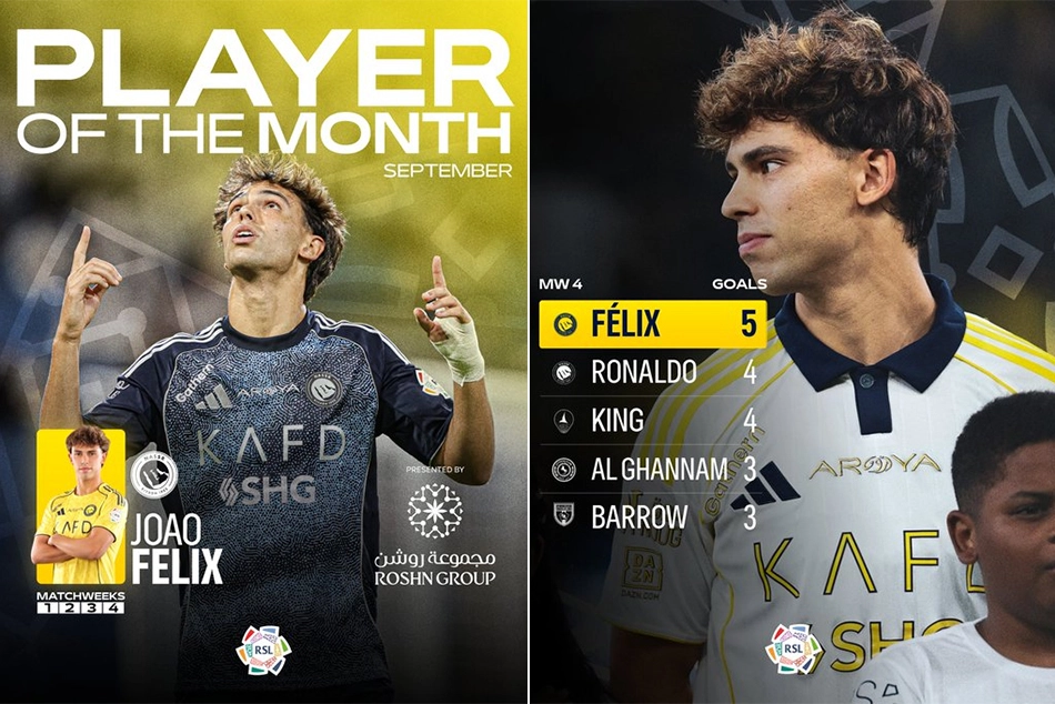 SPL 2025: Joao Felix bests Ronaldo to become Player of The Month